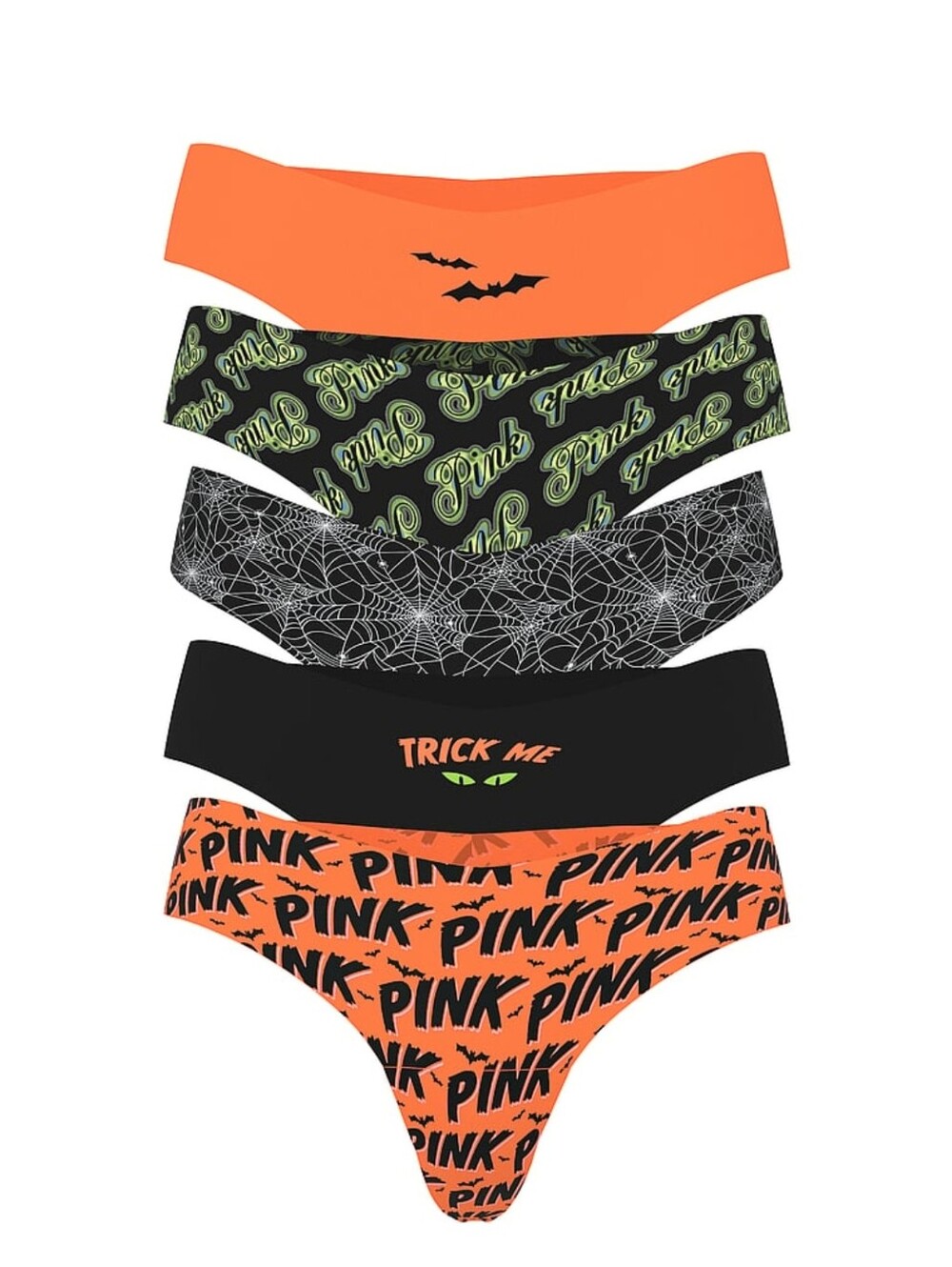 Victoria's Secret Pink Halloween Thong 5 Pack